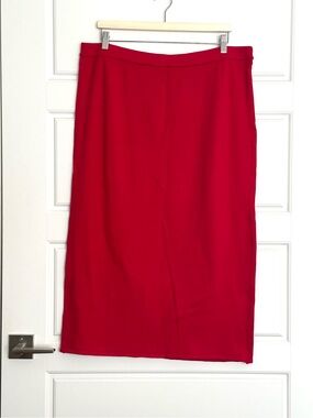 GAP CashSoft Stretch Midi Skirt, red, size XL